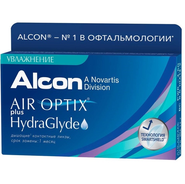 Air Optix Plus HydraGlyde (3 линзы)